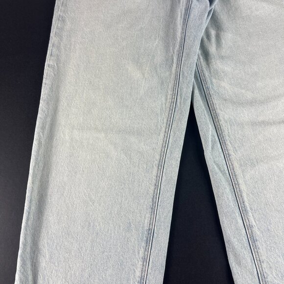 American Eagle Jeans Womens 28x31* Highest Rise Baggy Straight Blue Denim Tag 2R - Picture 4 of 16